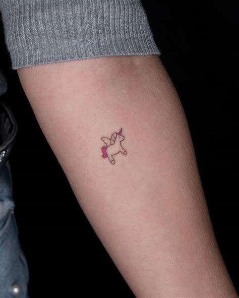 tiny unicorn tattoo|minimalist unicorn tattoo.